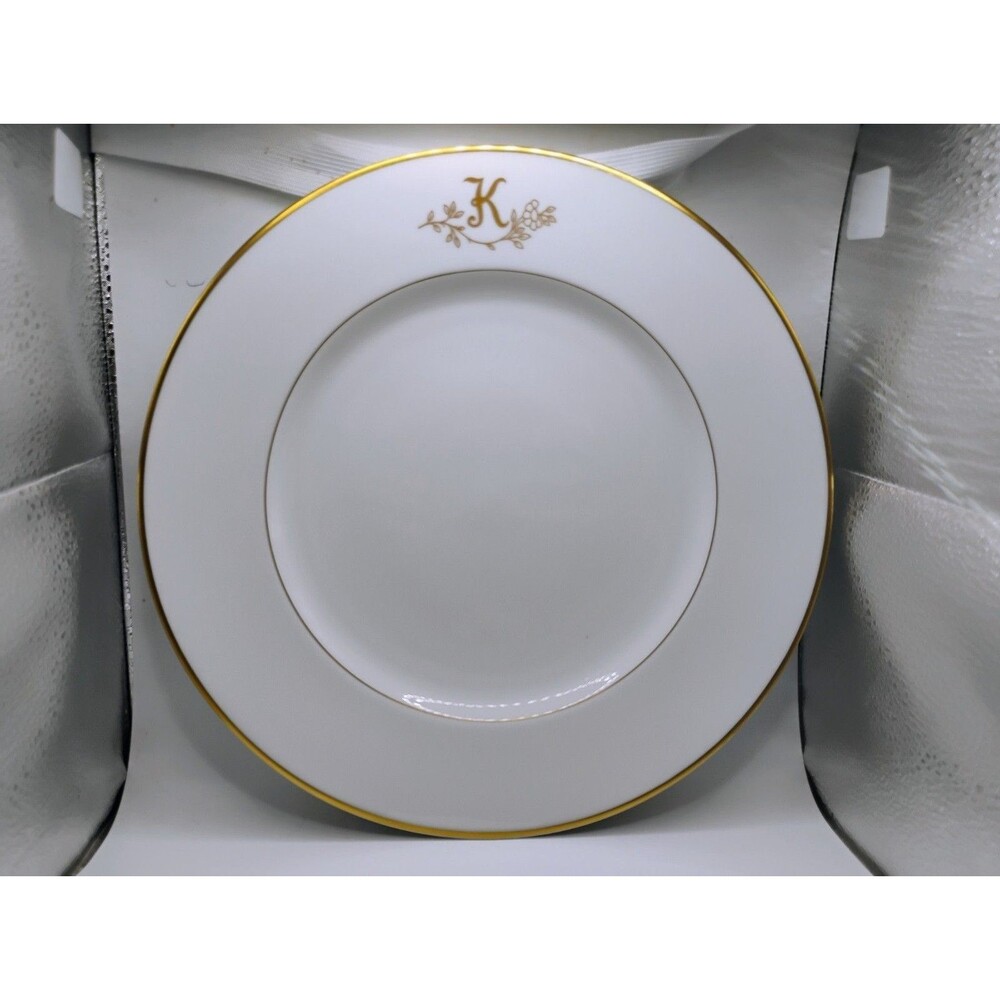 Princess House PRINCESS HERITAGE GOLD TRIM GERMANY Dinner Plate 10.5" Monogram M